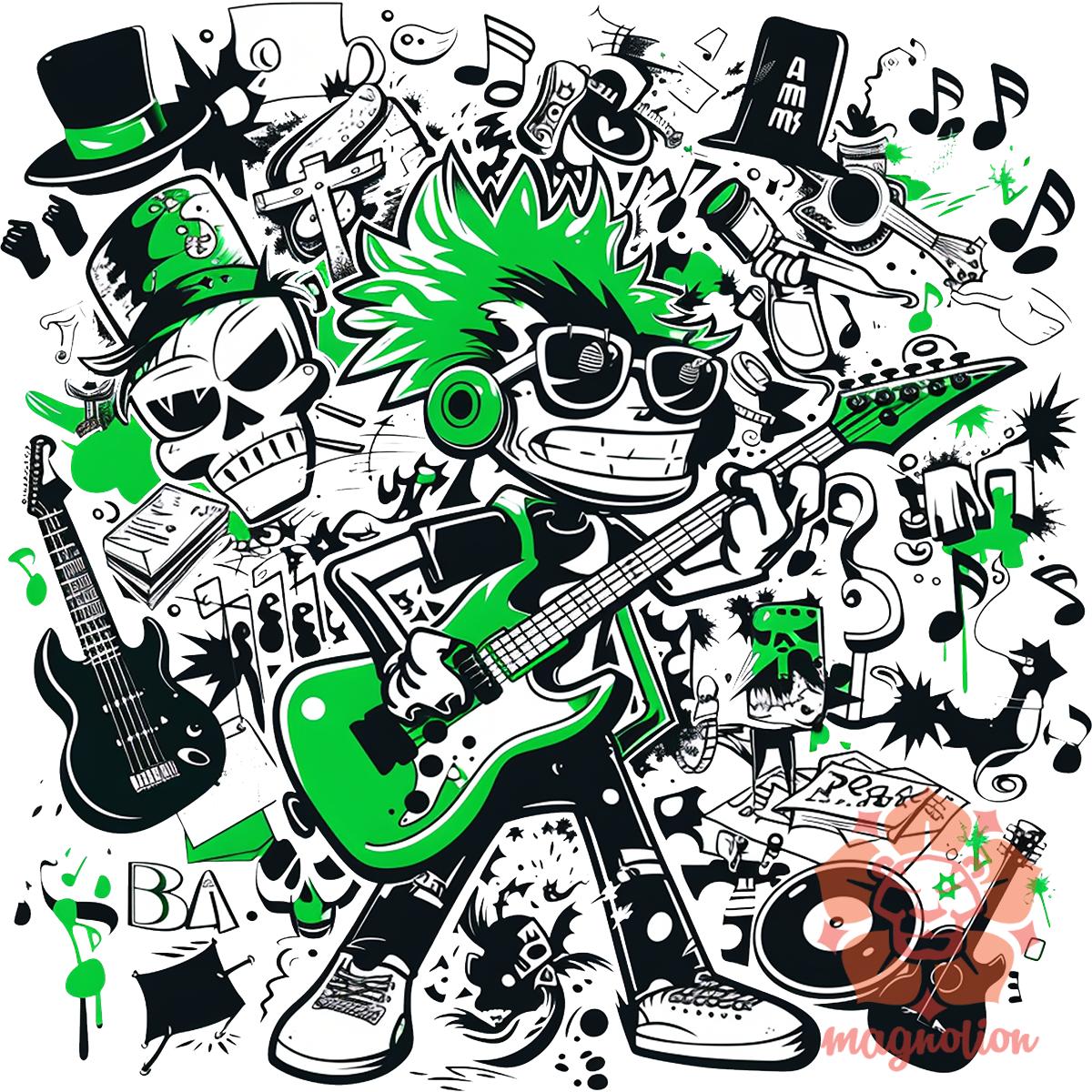 Rajzfilm punk srác v21 egyedi póló 