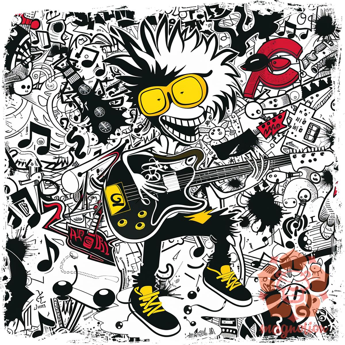 Rajzfilm punk srác v27 egyedi póló 