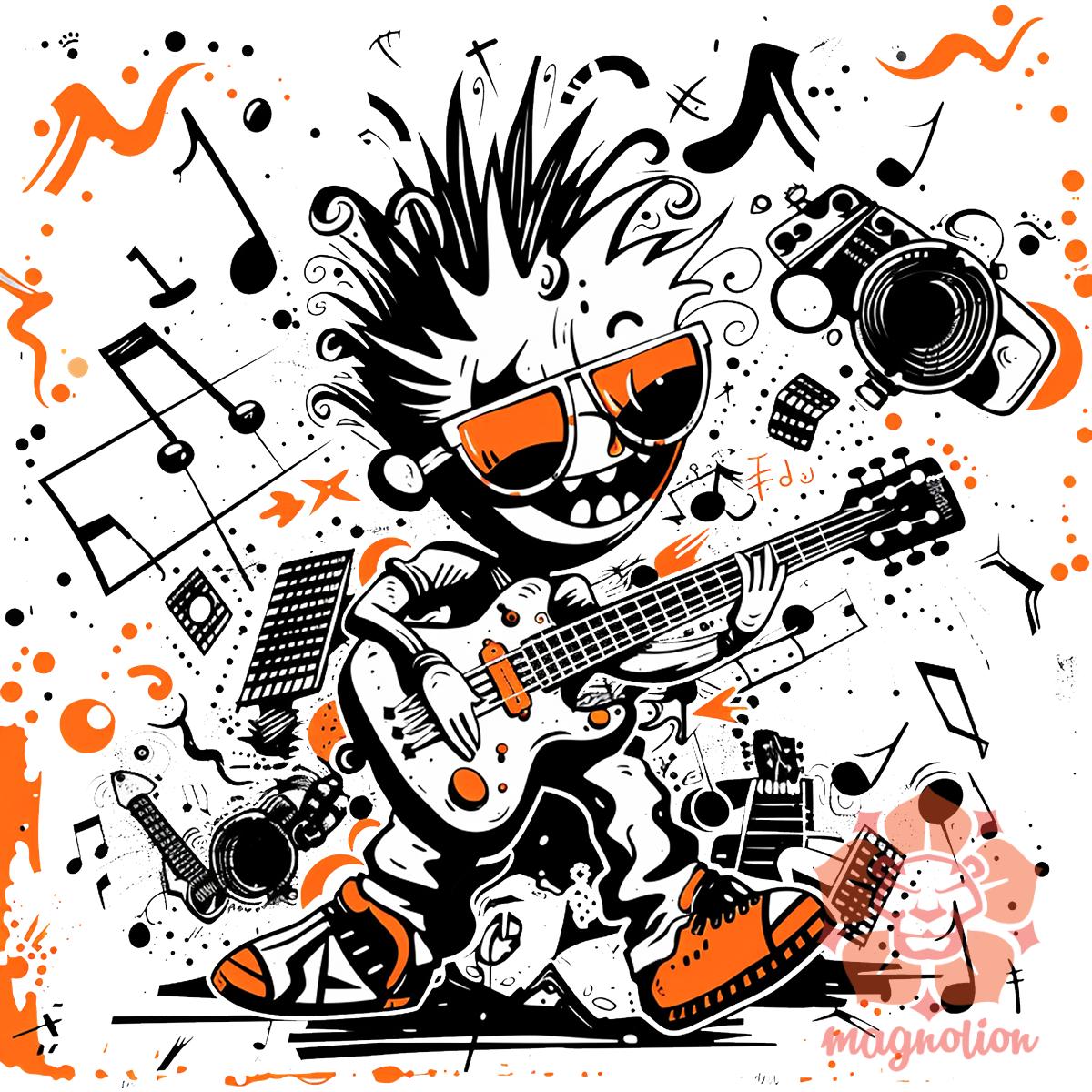 Rajzfilm punk srác v29 egyedi póló 