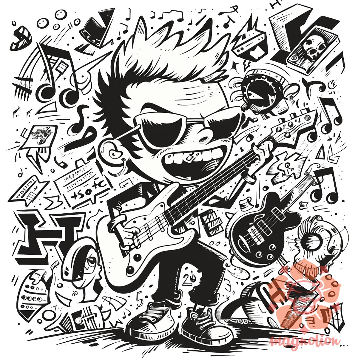 Rajzfilm punk srác v6 egyedi póló 