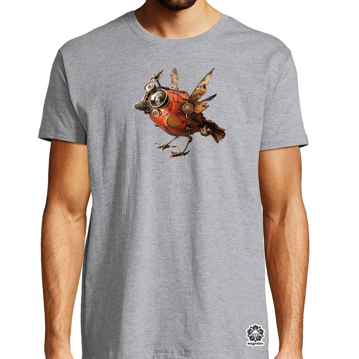 Steampunk madár v1 egyedi póló 
