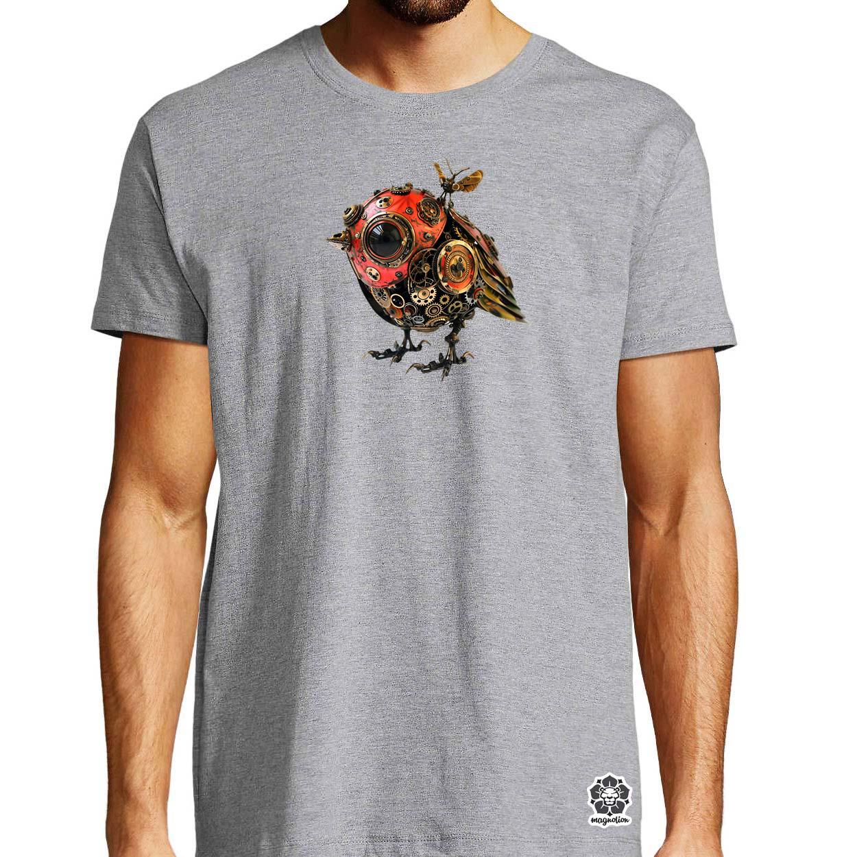 Steampunk madár v2 egyedi póló 