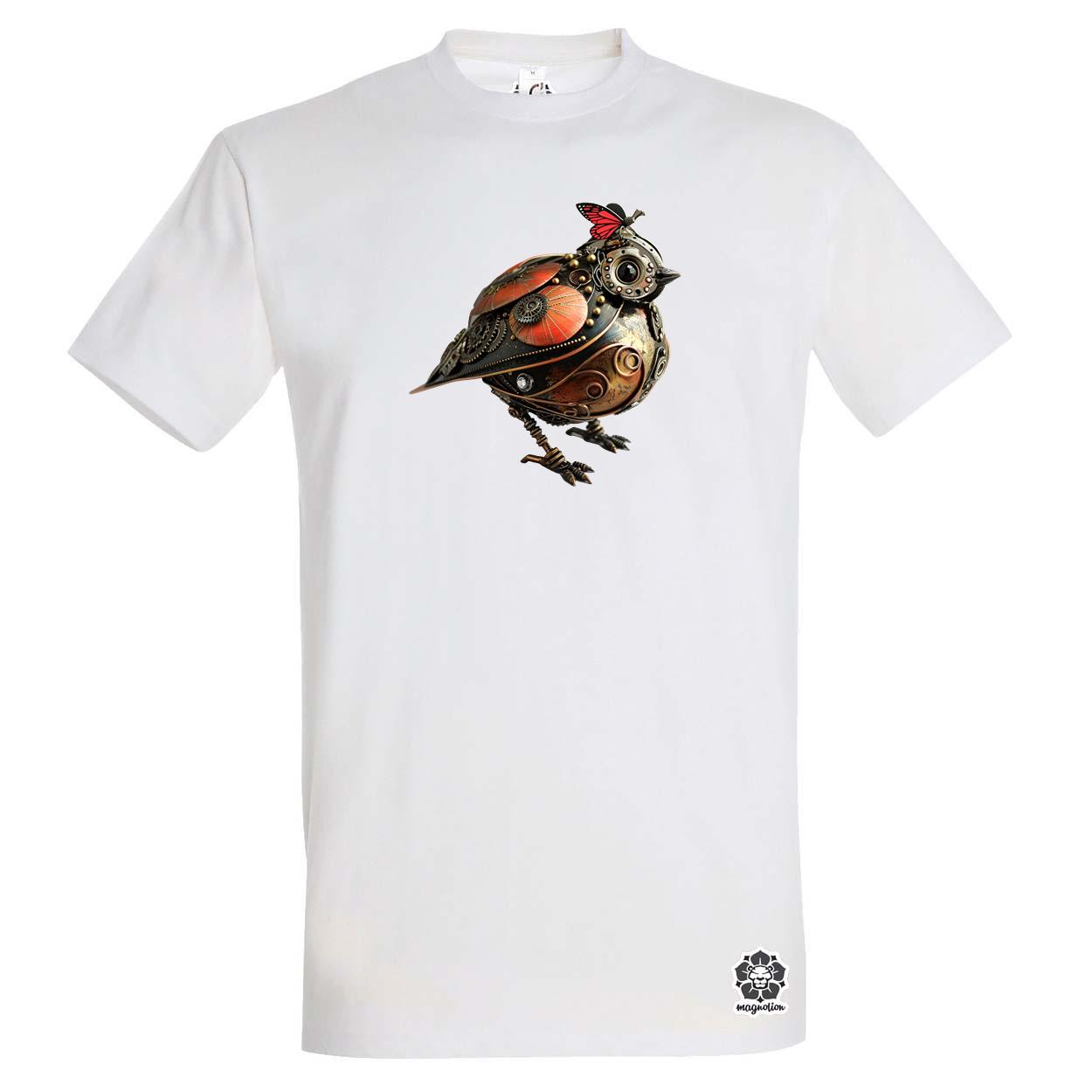 Steampunk madár v3 egyedi póló 