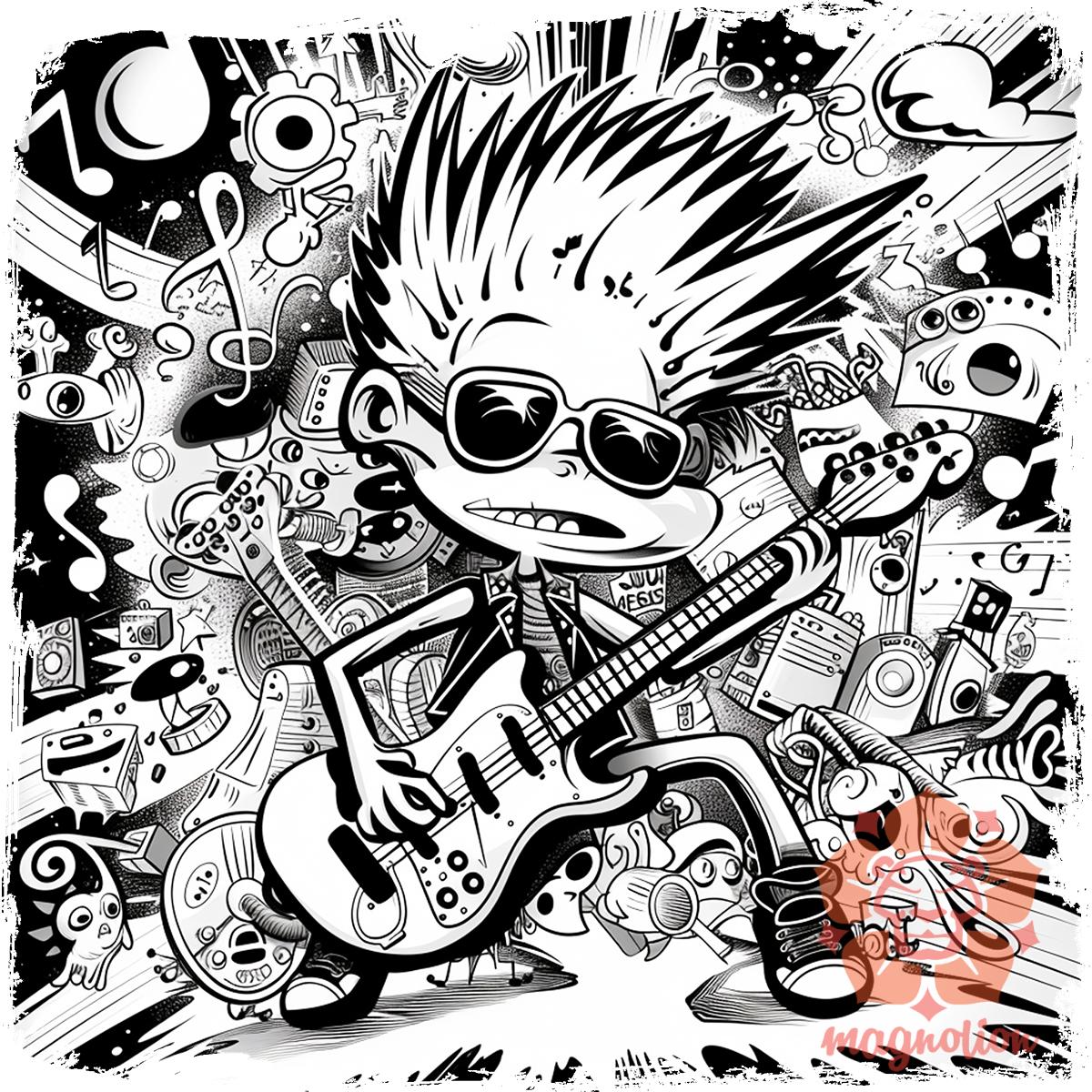 Rajzfilm punk srác v11 egyedi  pulóver 