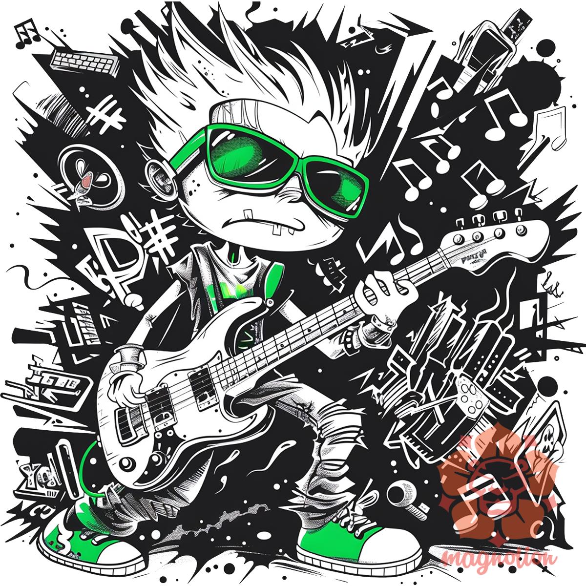 Rajzfilm punk srác v16 egyedi  pulóver 