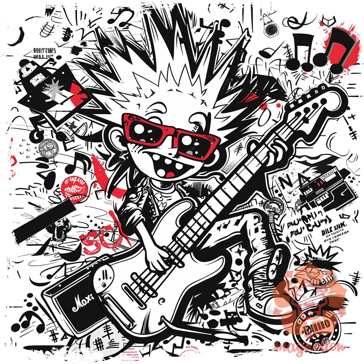 Rajzfilm punk srác v40 egyedi  pulóver 