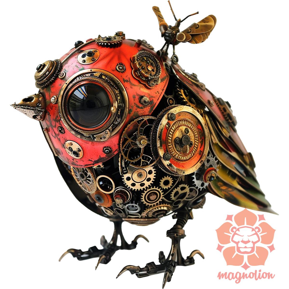 Steampunk madár v2 egyedi  pulóver 