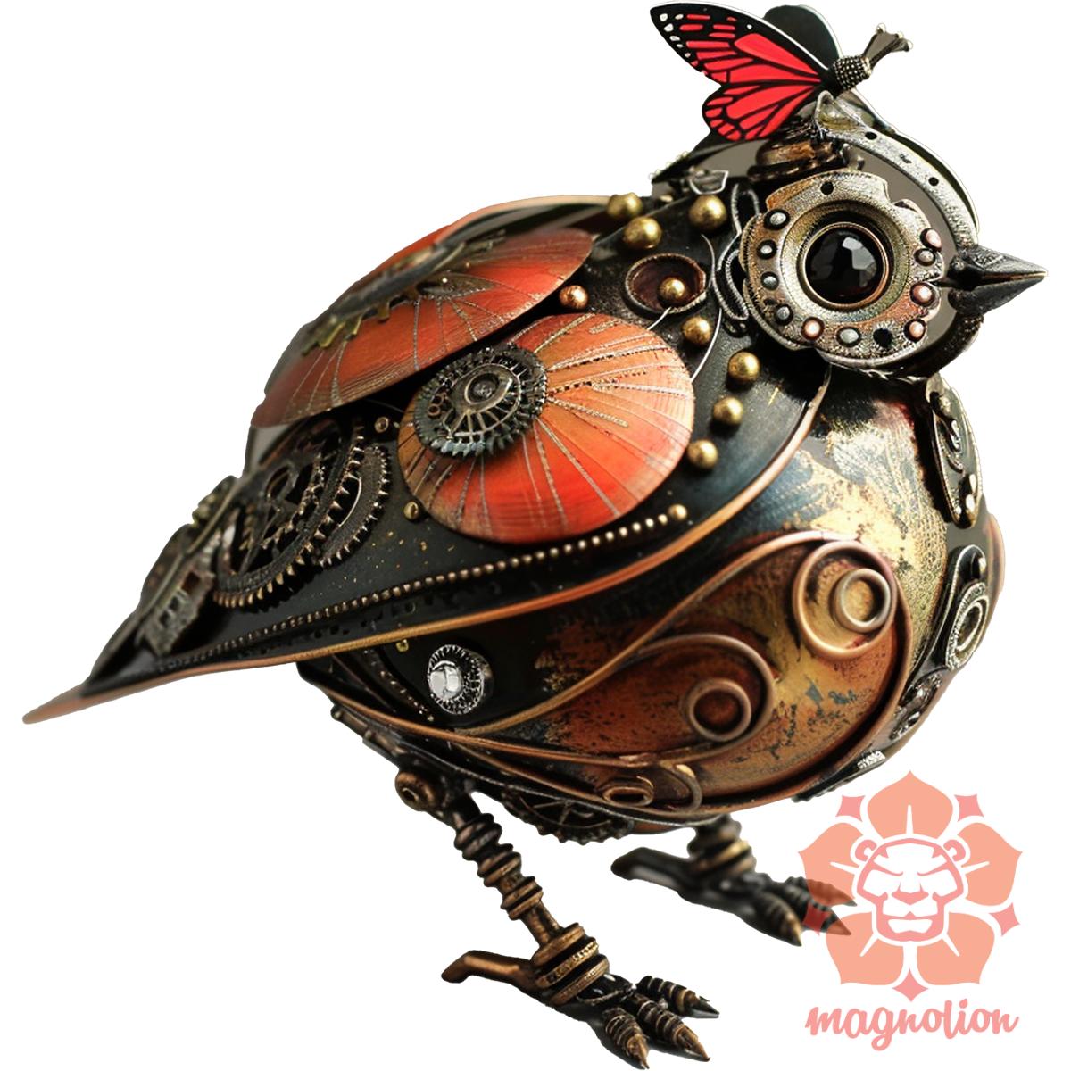 Steampunk madár v3 egyedi  pulóver 