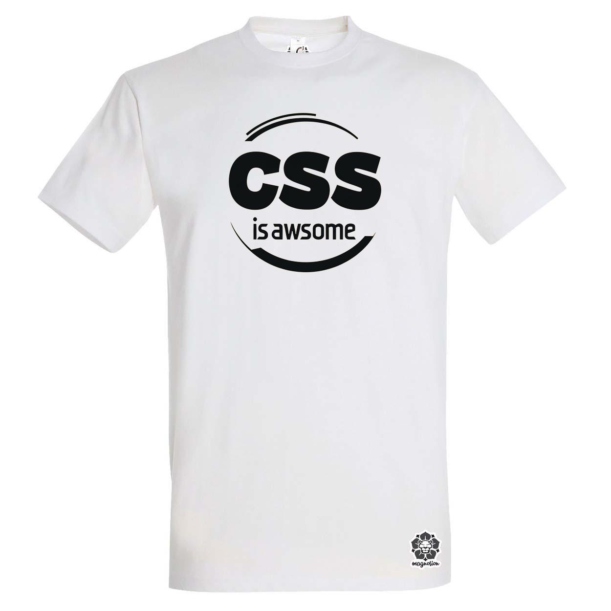 CSS is awesome v1 egyedi póló 