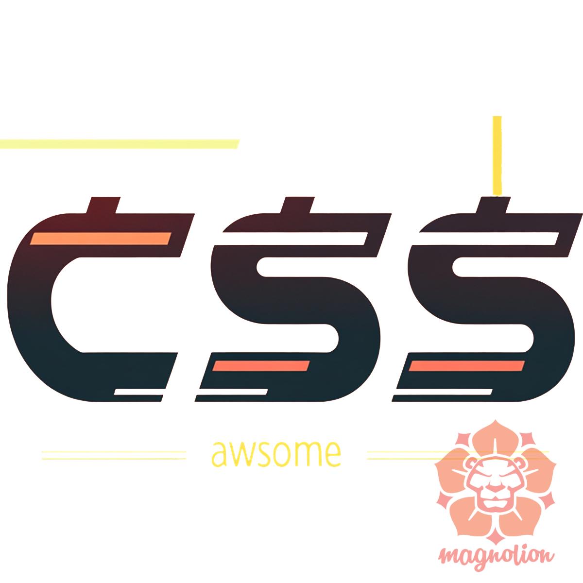 CSS is awesome v2 egyedi póló 