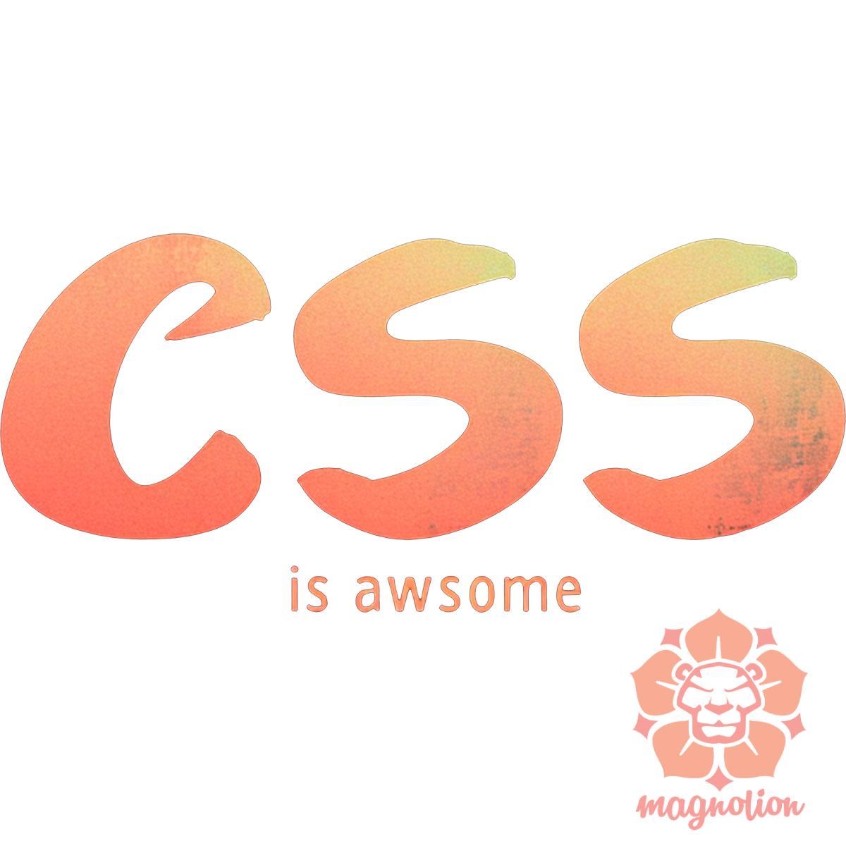 CSS is awesome v6 egyedi póló 