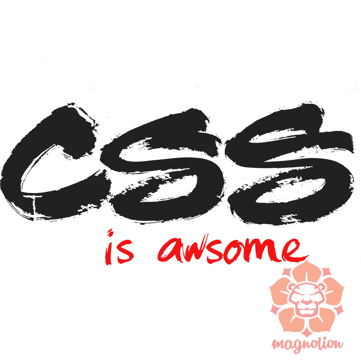CSS is awesome v7 egyedi póló 