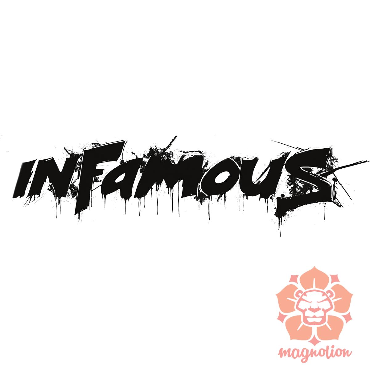Infamous v1 egyedi póló 