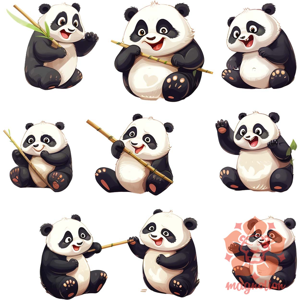 Panda kollázs v1 egyedi  pulóver 