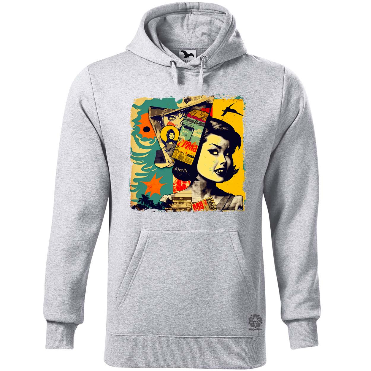 Pop art kollázs v3 egyedi  pulóver 