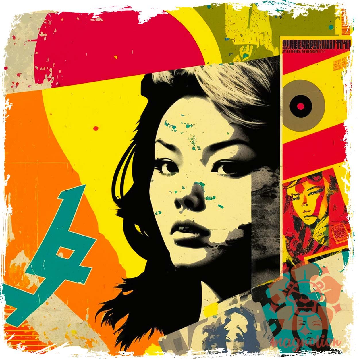 Pop art kollázs v4 egyedi  pulóver 
