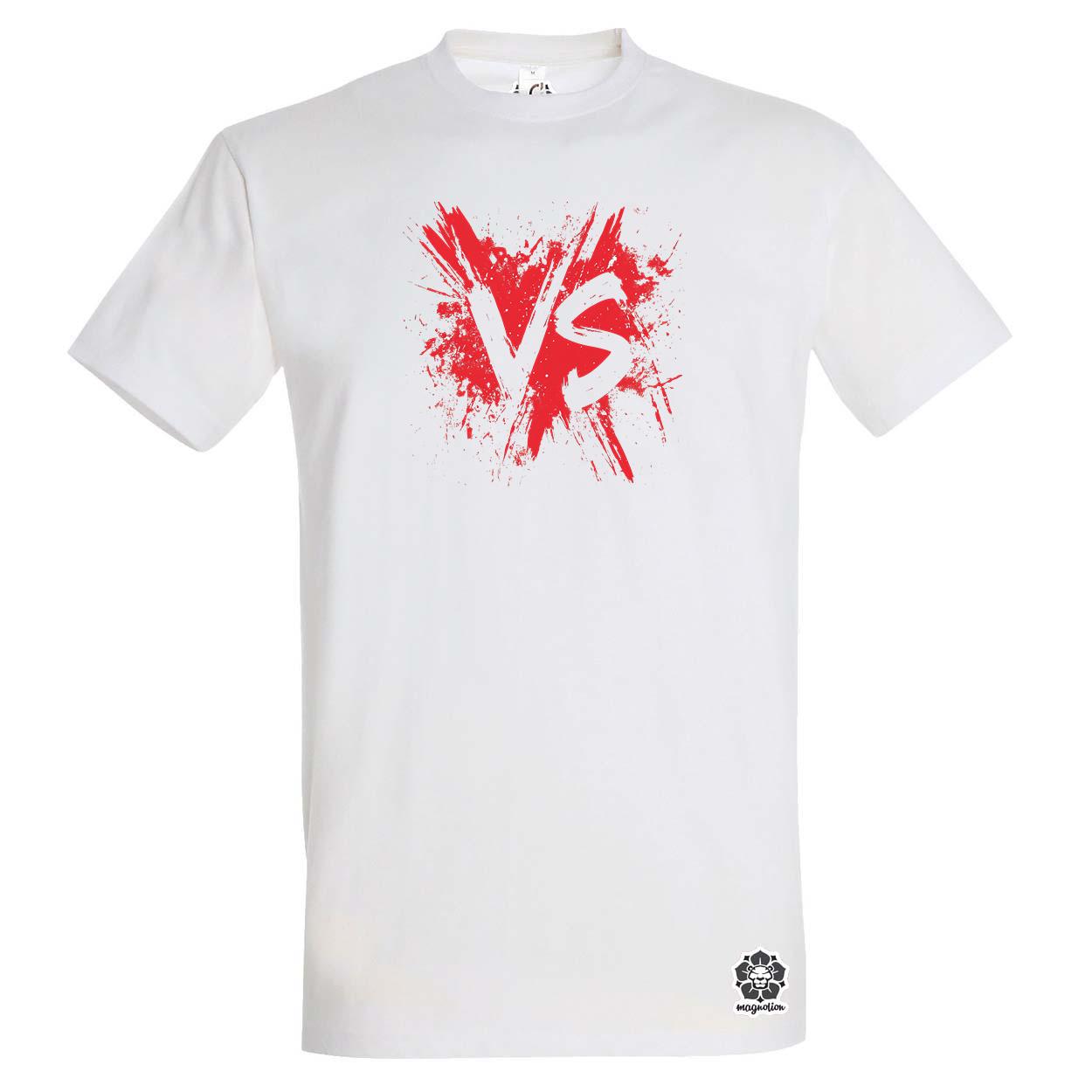 VS felirat v4 egyedi póló 
