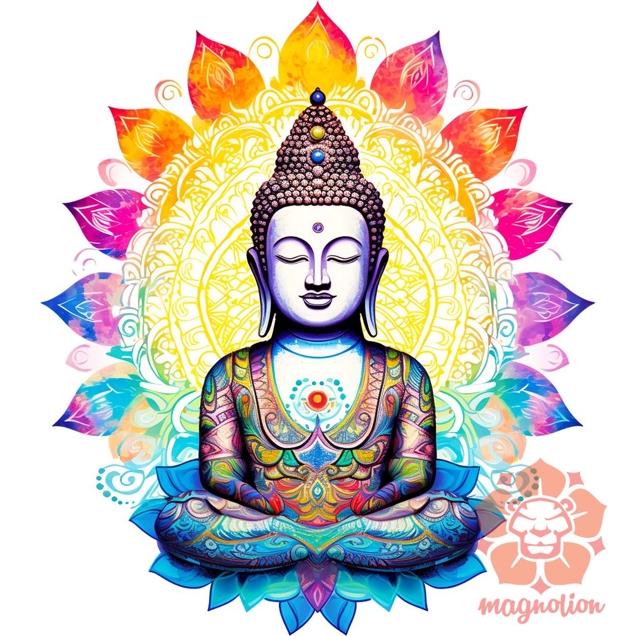 Pszichedelikus Buddha v1 egyedi  pulóver 