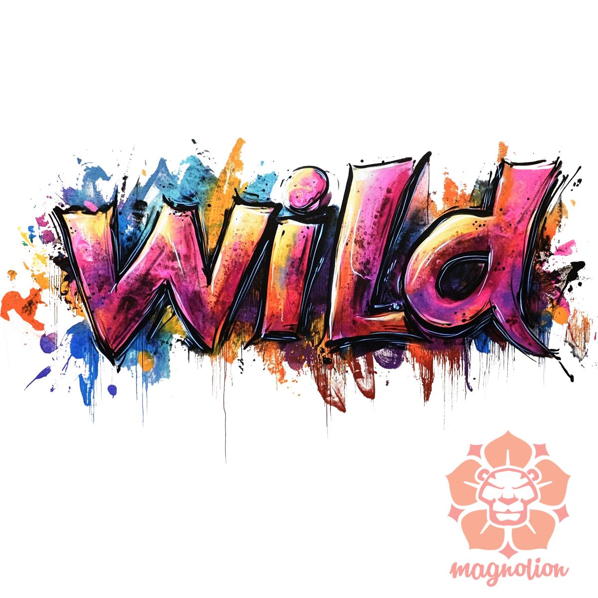 Wild felirat v1 egyedi póló 
