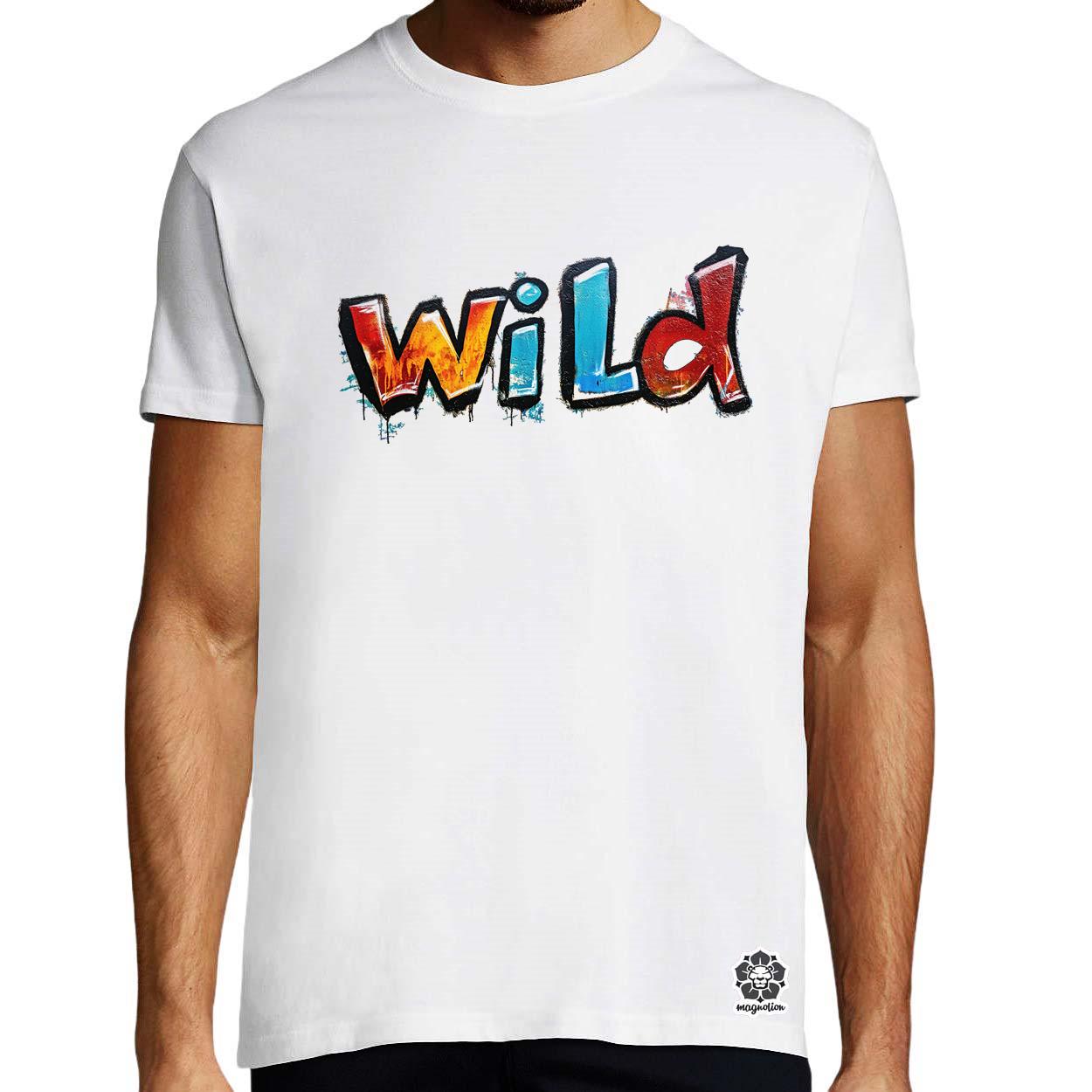 Wild felirat v2 egyedi póló 