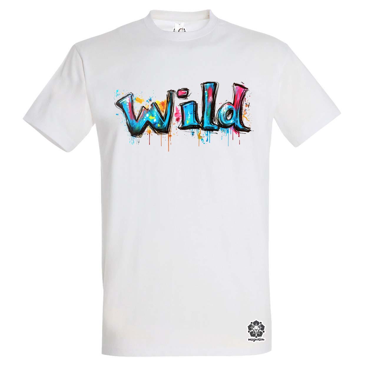 Wild felirat v3 egyedi póló 