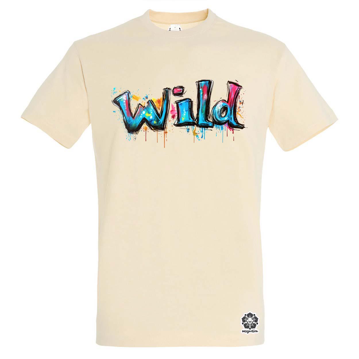 Wild felirat v3 egyedi póló 