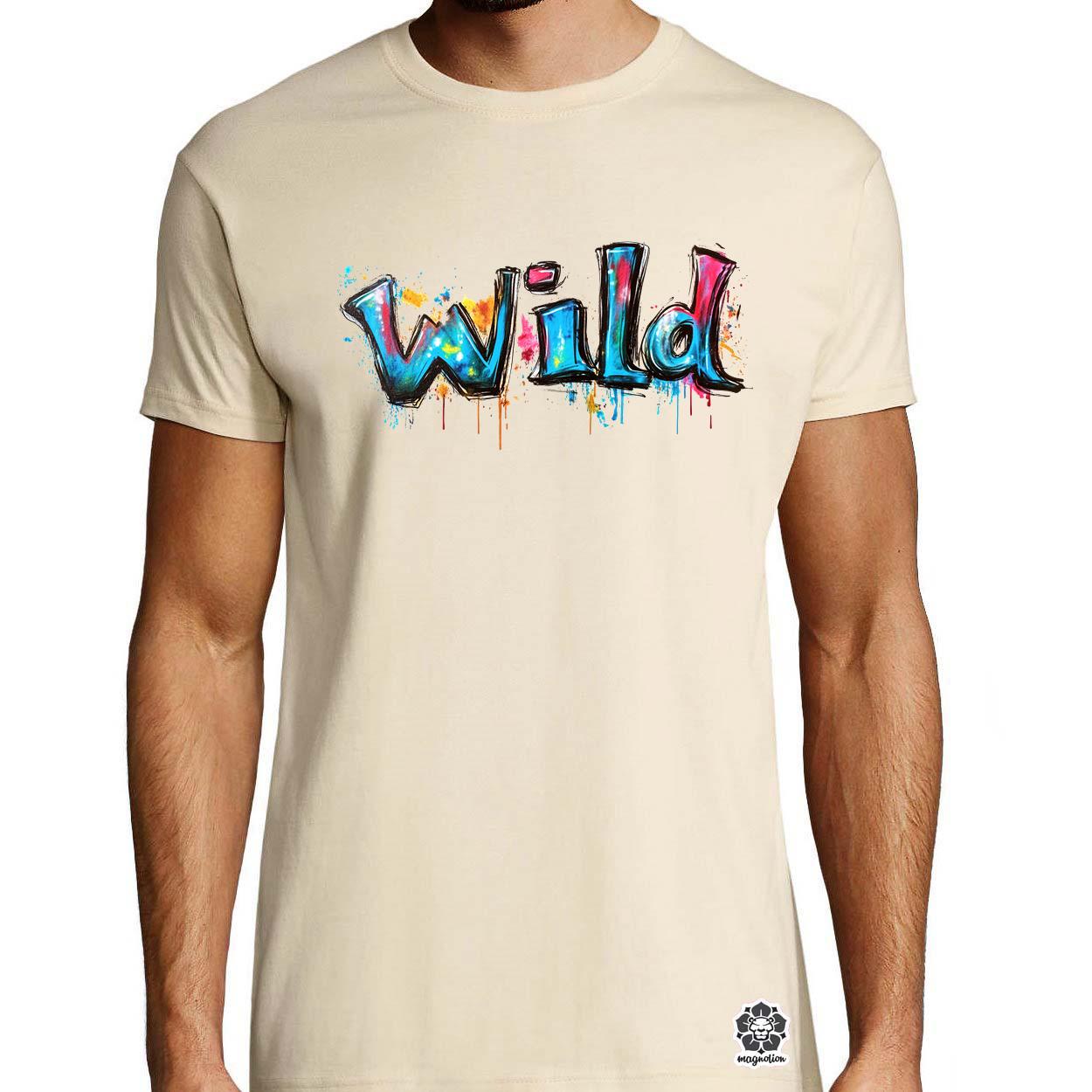 Wild felirat v3 egyedi póló 