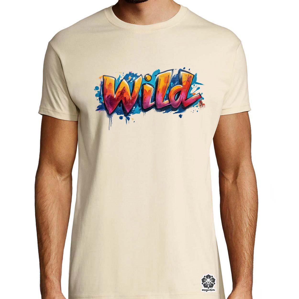 Wild felirat v4 egyedi póló 