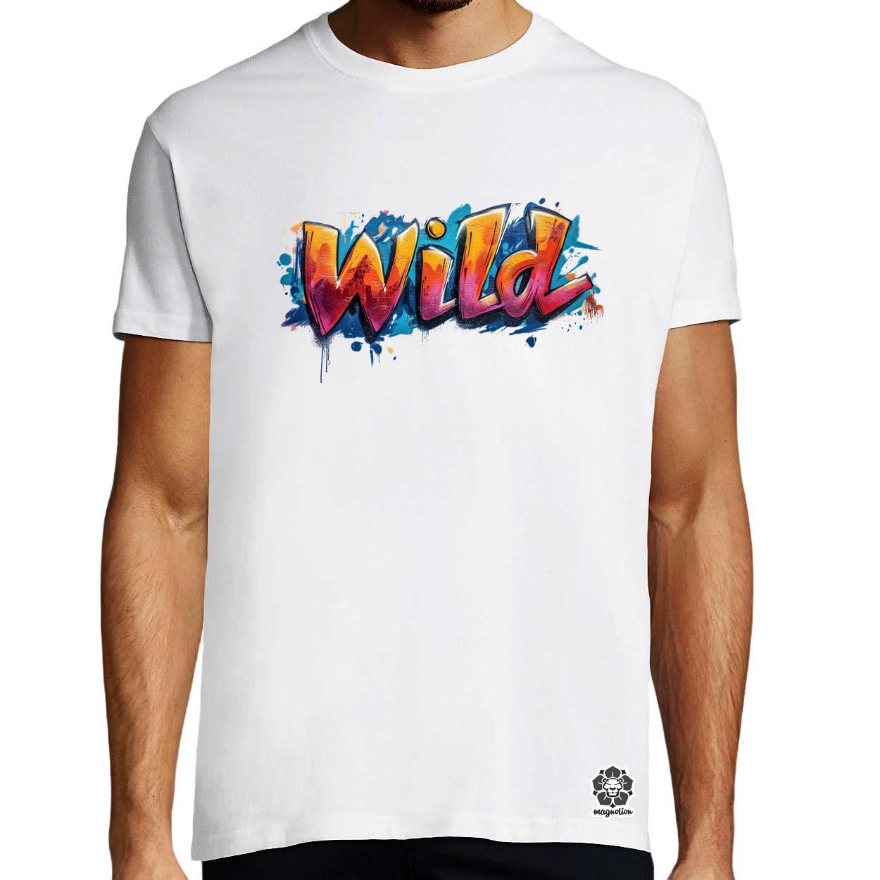 Wild felirat v4 egyedi póló 
