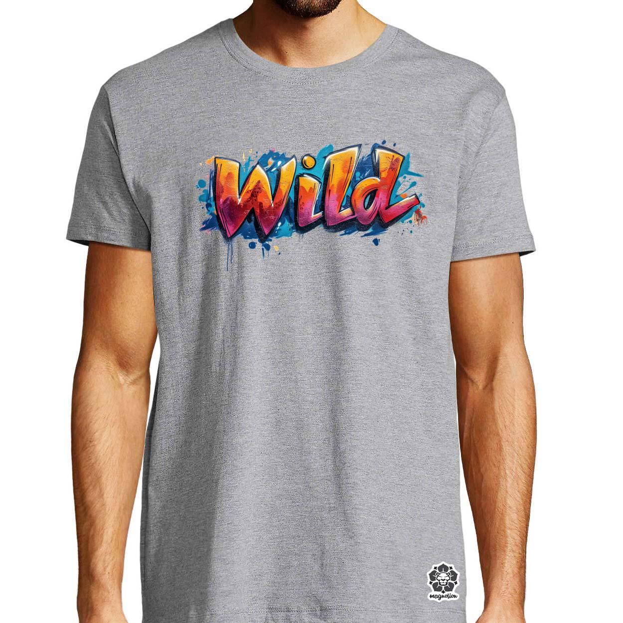 Wild felirat v4 egyedi póló 