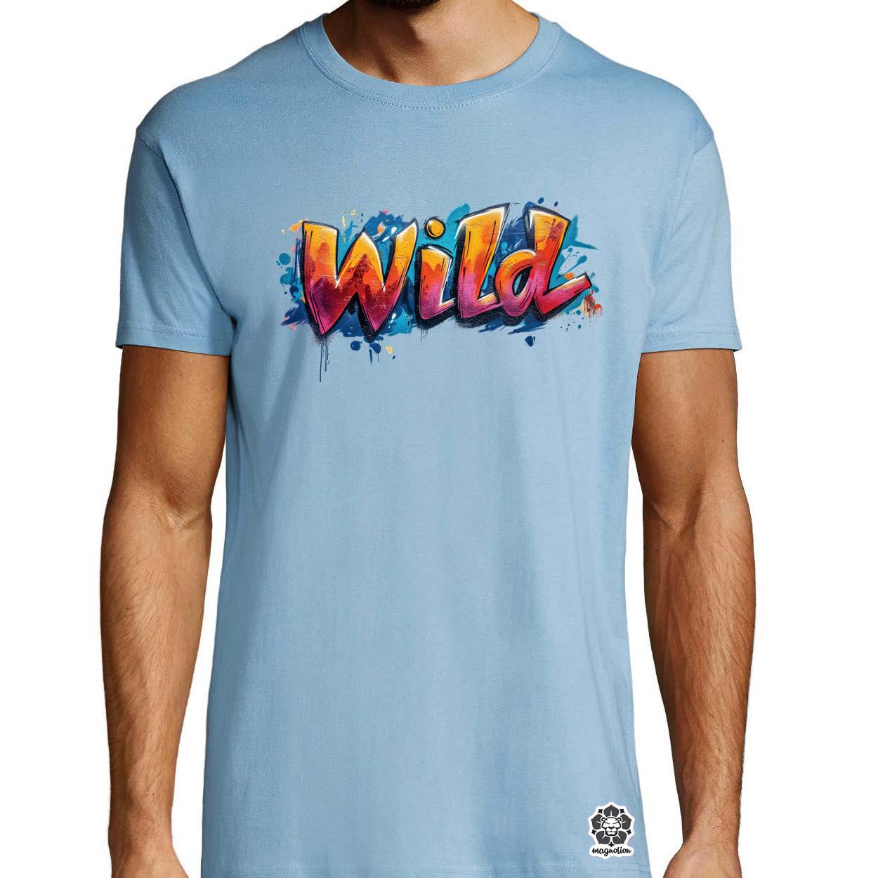 Wild felirat v4 egyedi póló 