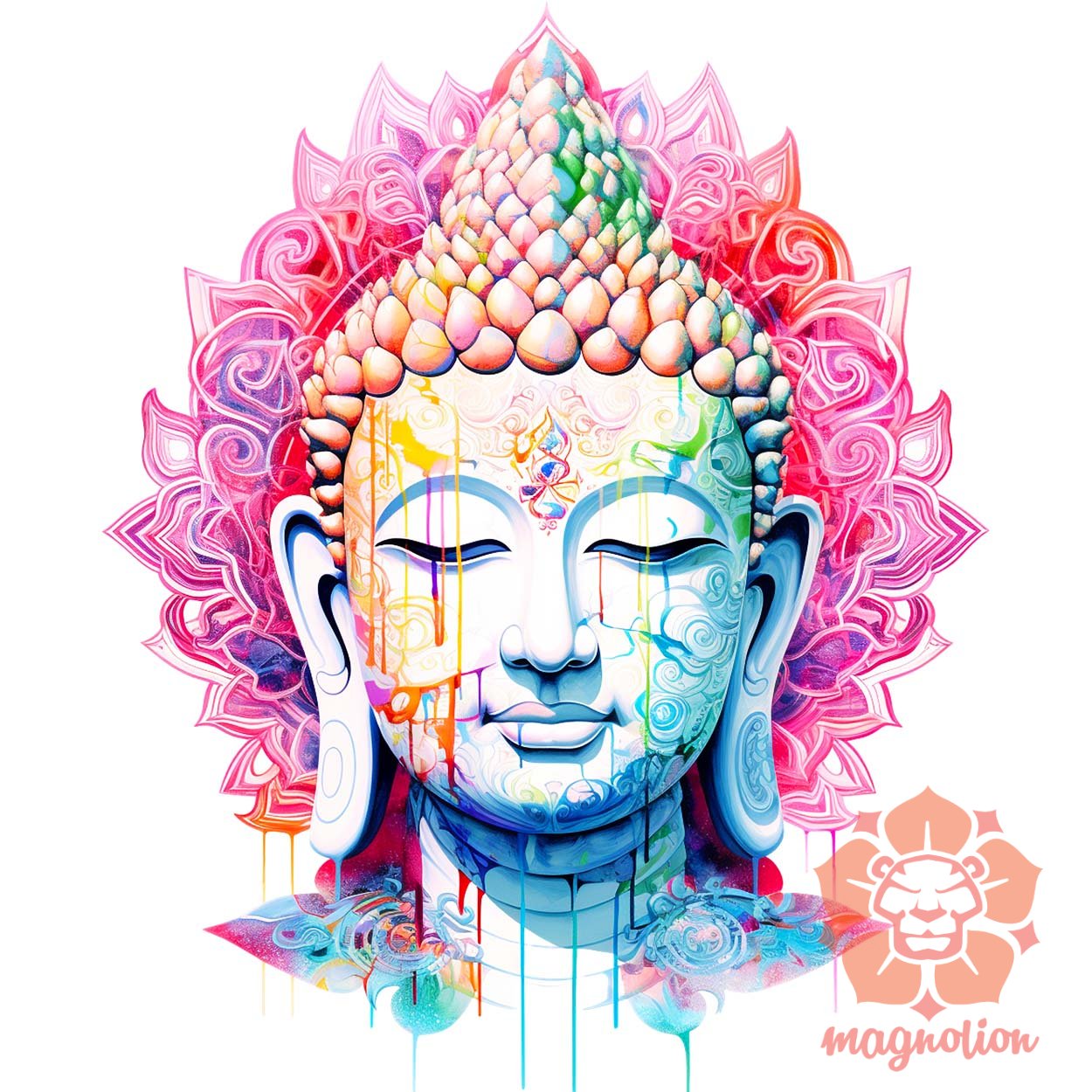 Pszichedelikus Buddha v11 egyedi  pulóver 