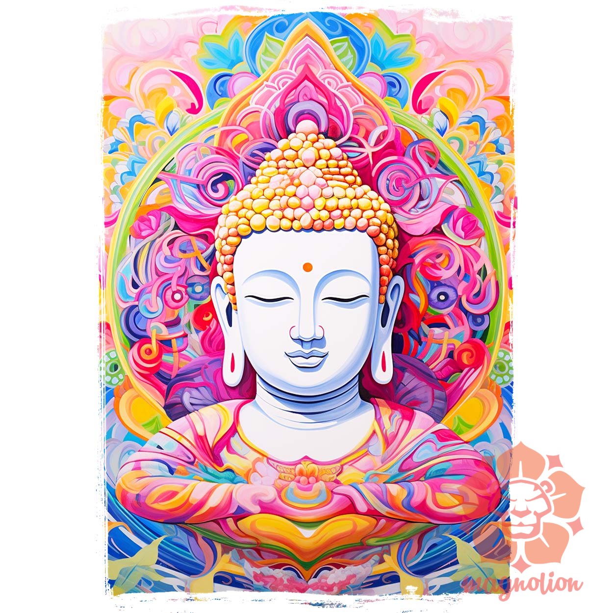 Pszichedelikus Buddha v12 egyedi  pulóver 