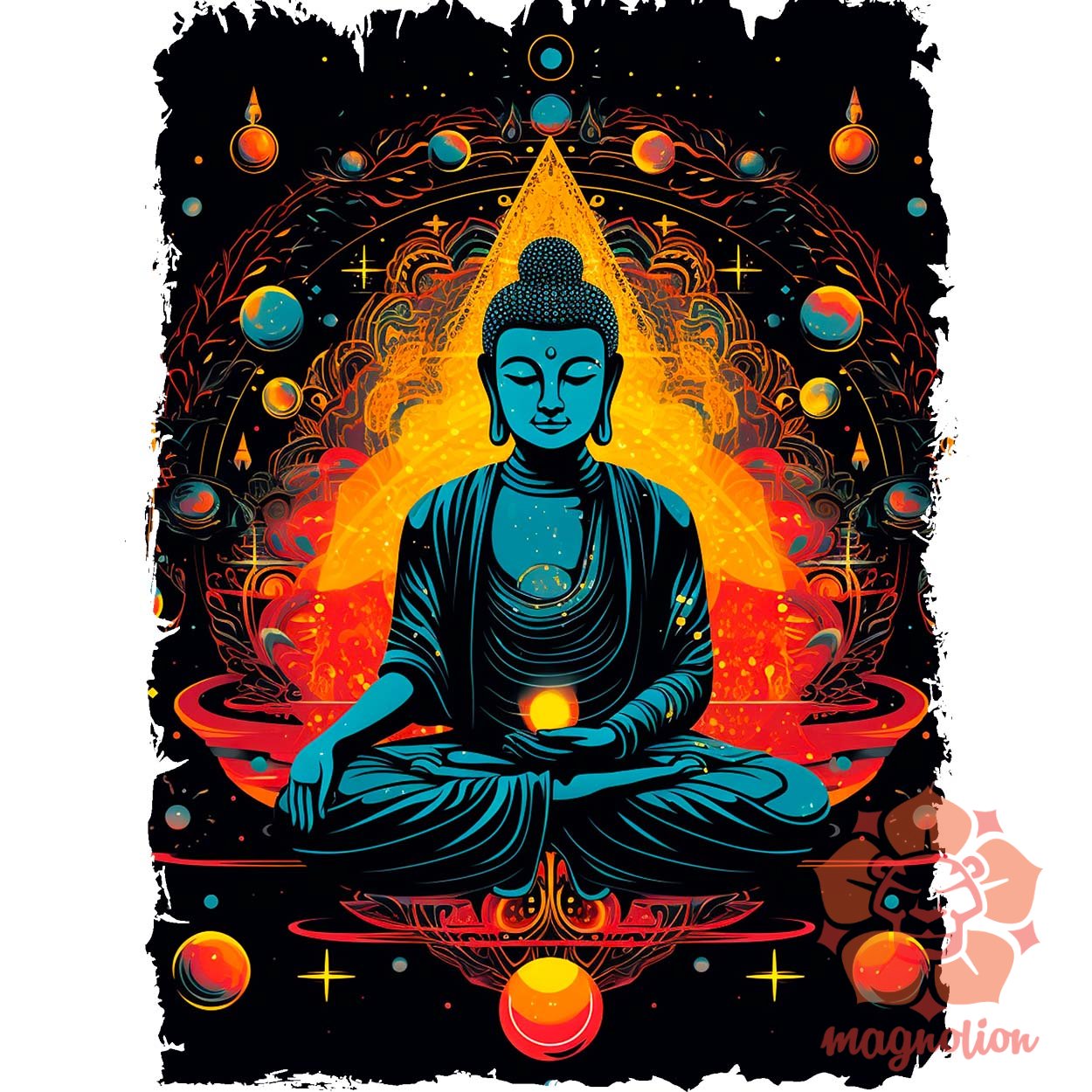 Pszichedelikus Buddha v14 egyedi  pulóver 
