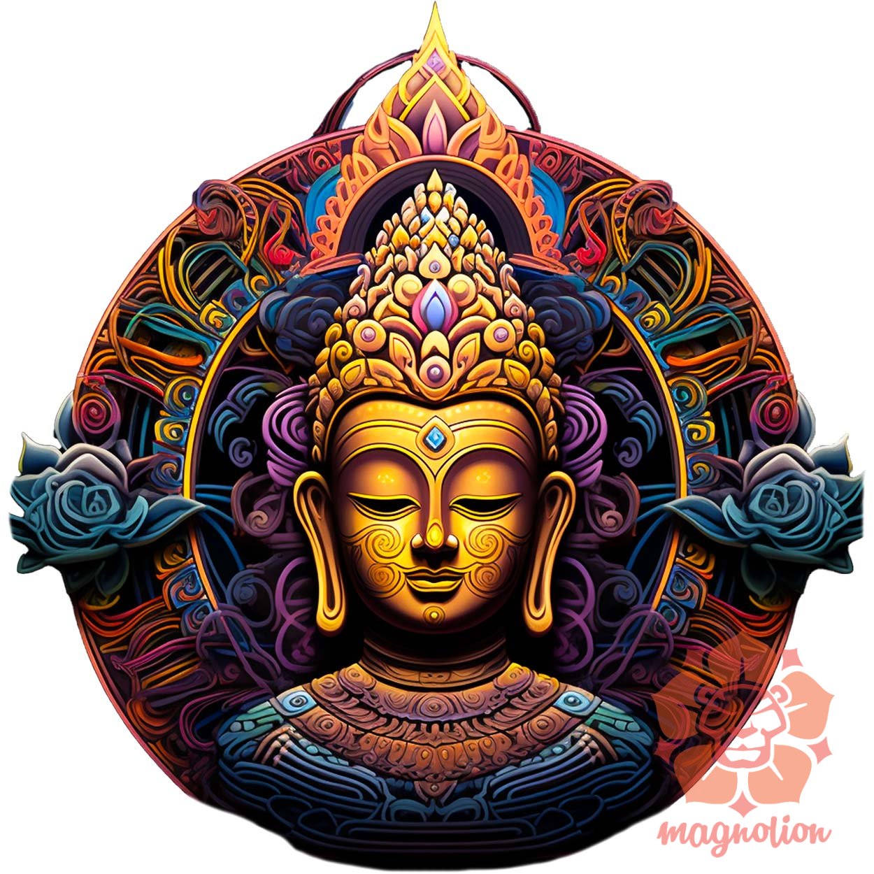 Pszichedelikus Buddha v7 egyedi  pulóver 