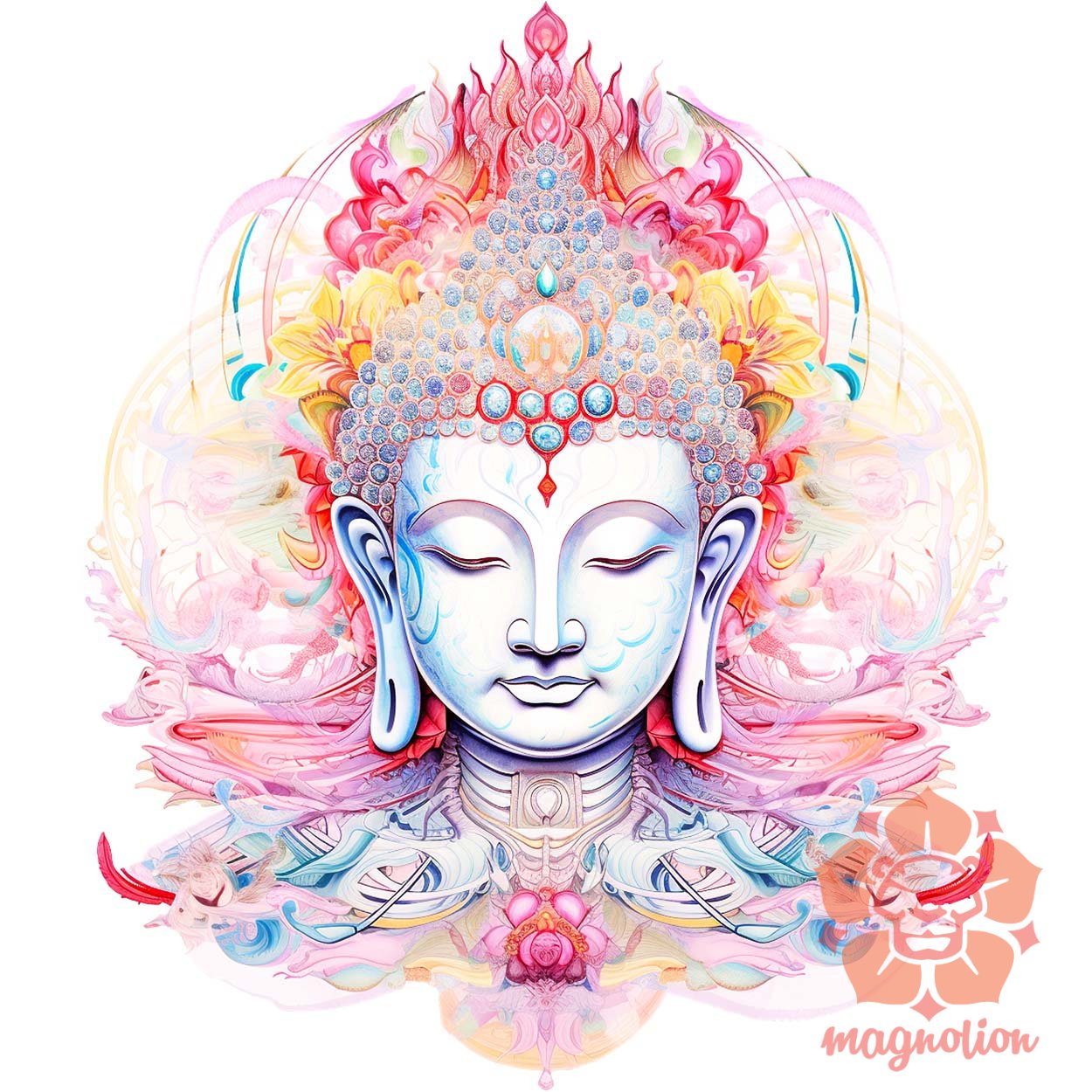 Pszichedelikus Buddha v8 egyedi  pulóver 