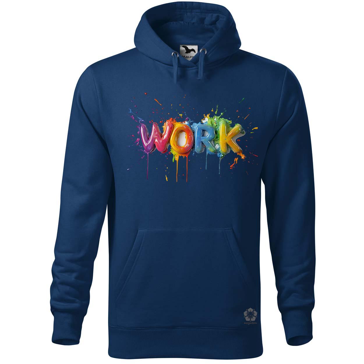 Work felirat v1 egyedi  pulóver 