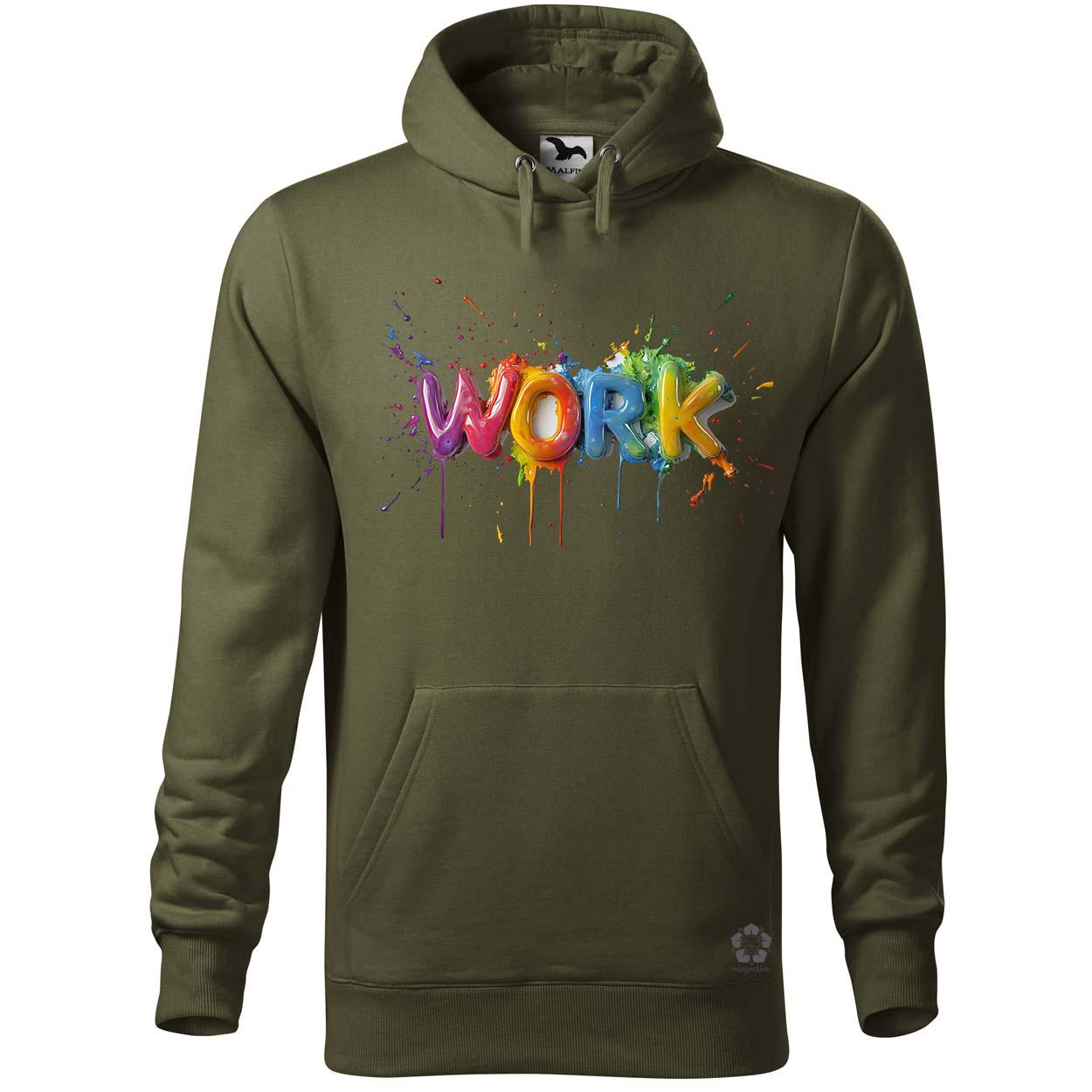 Work felirat v1 egyedi  pulóver 
