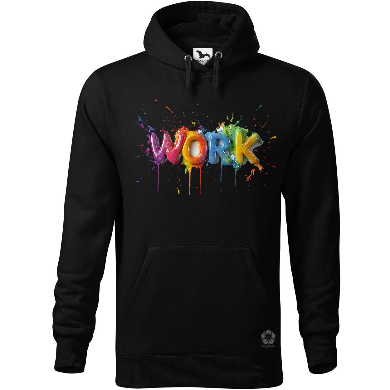 Work felirat v1 egyedi  pulóver 
