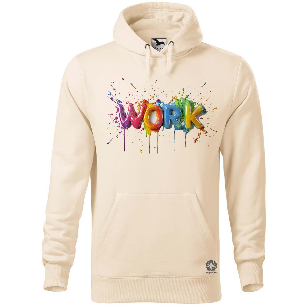 Work felirat v1 egyedi  pulóver 