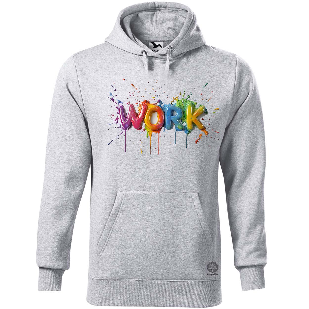 Work felirat v1 egyedi  pulóver 