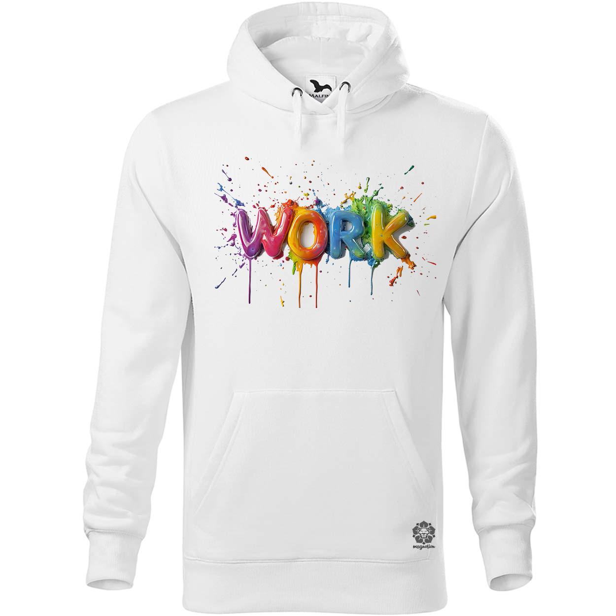 Work felirat v1 egyedi  pulóver 