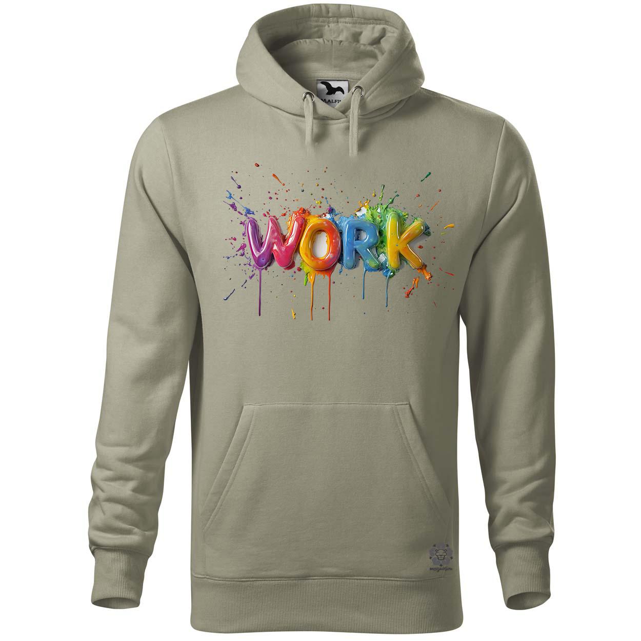 Work felirat v1 egyedi  pulóver 