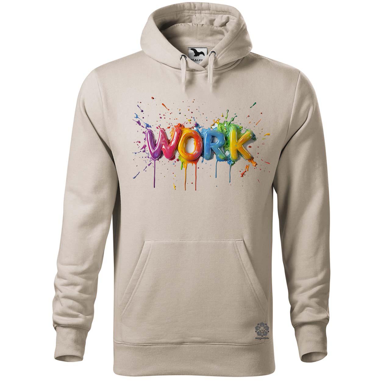 Work felirat v1 egyedi  pulóver 