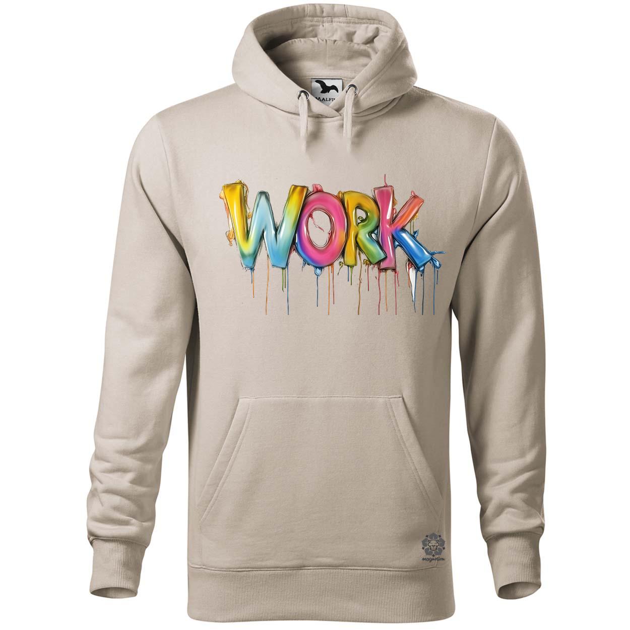 Work felirat v2 egyedi  pulóver 