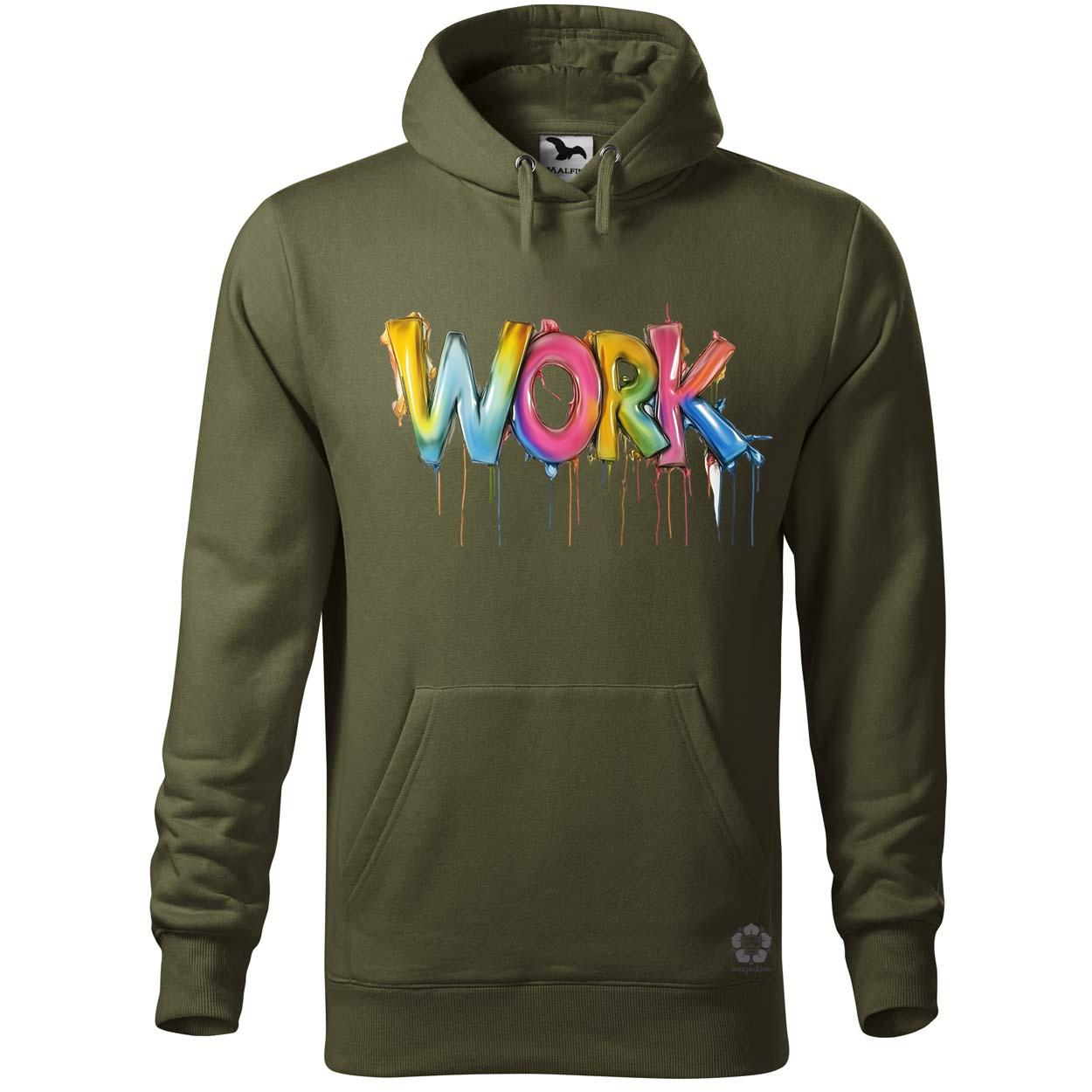Work felirat v2 egyedi  pulóver 