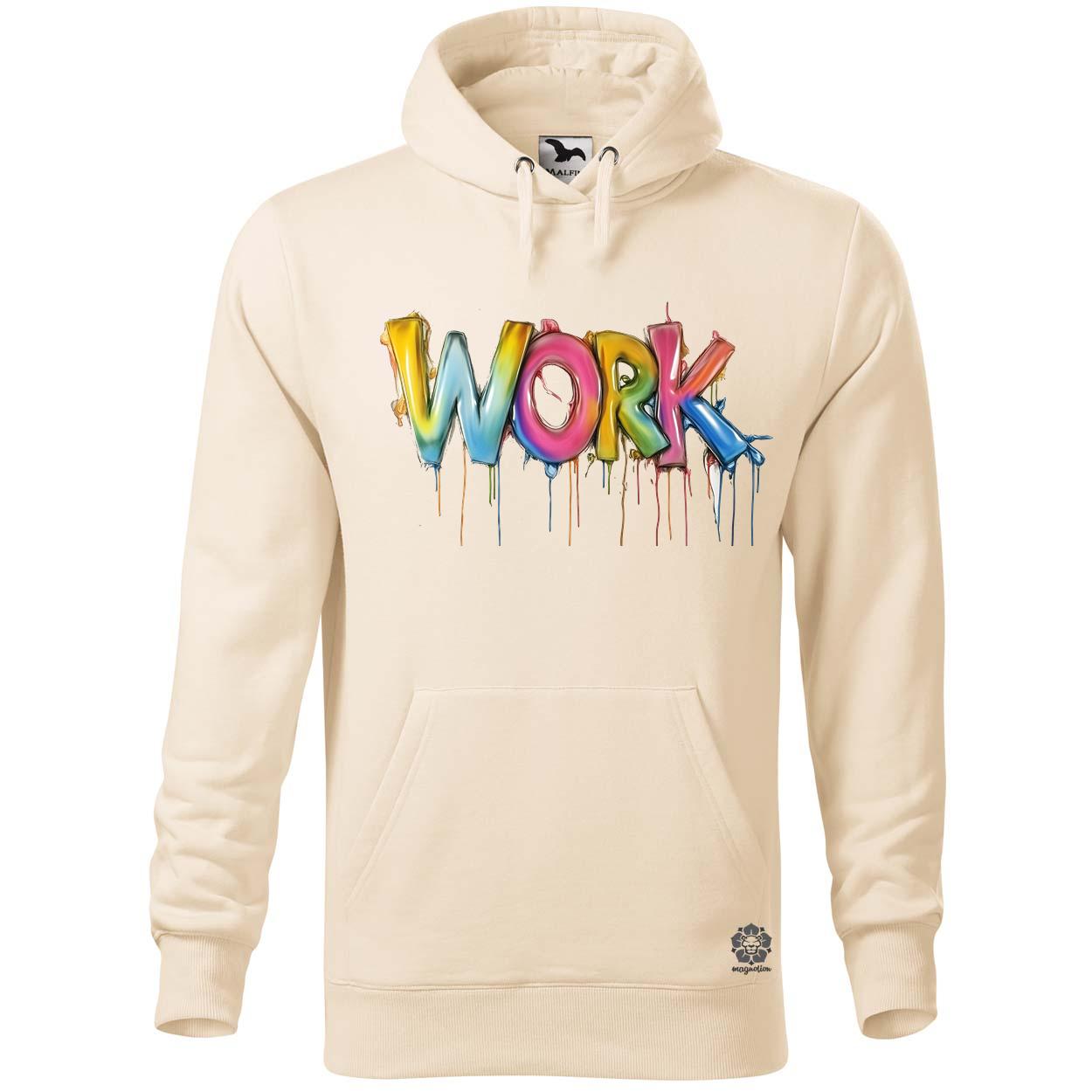 Work felirat v2 egyedi  pulóver 