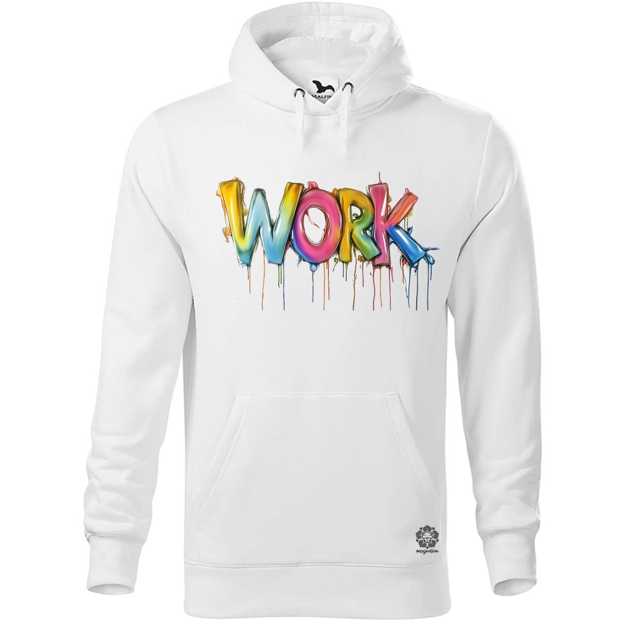 Work felirat v2 egyedi  pulóver 