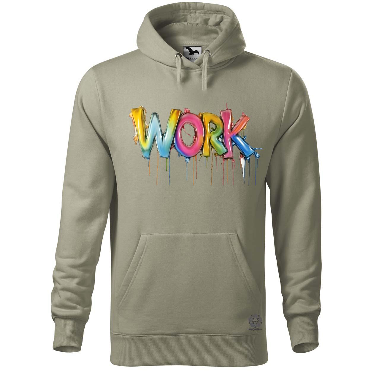 Work felirat v2 egyedi  pulóver 