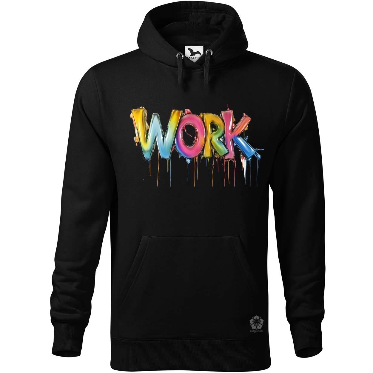 Work felirat v2 egyedi  pulóver 